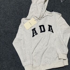 Adanola Heather Gray Hoodie with Black ADA Letters